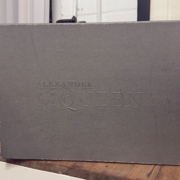 Alexander McQueen Peep Toe Ankle Booties Black Sz 37 (US 7) - Picture 12 of 16